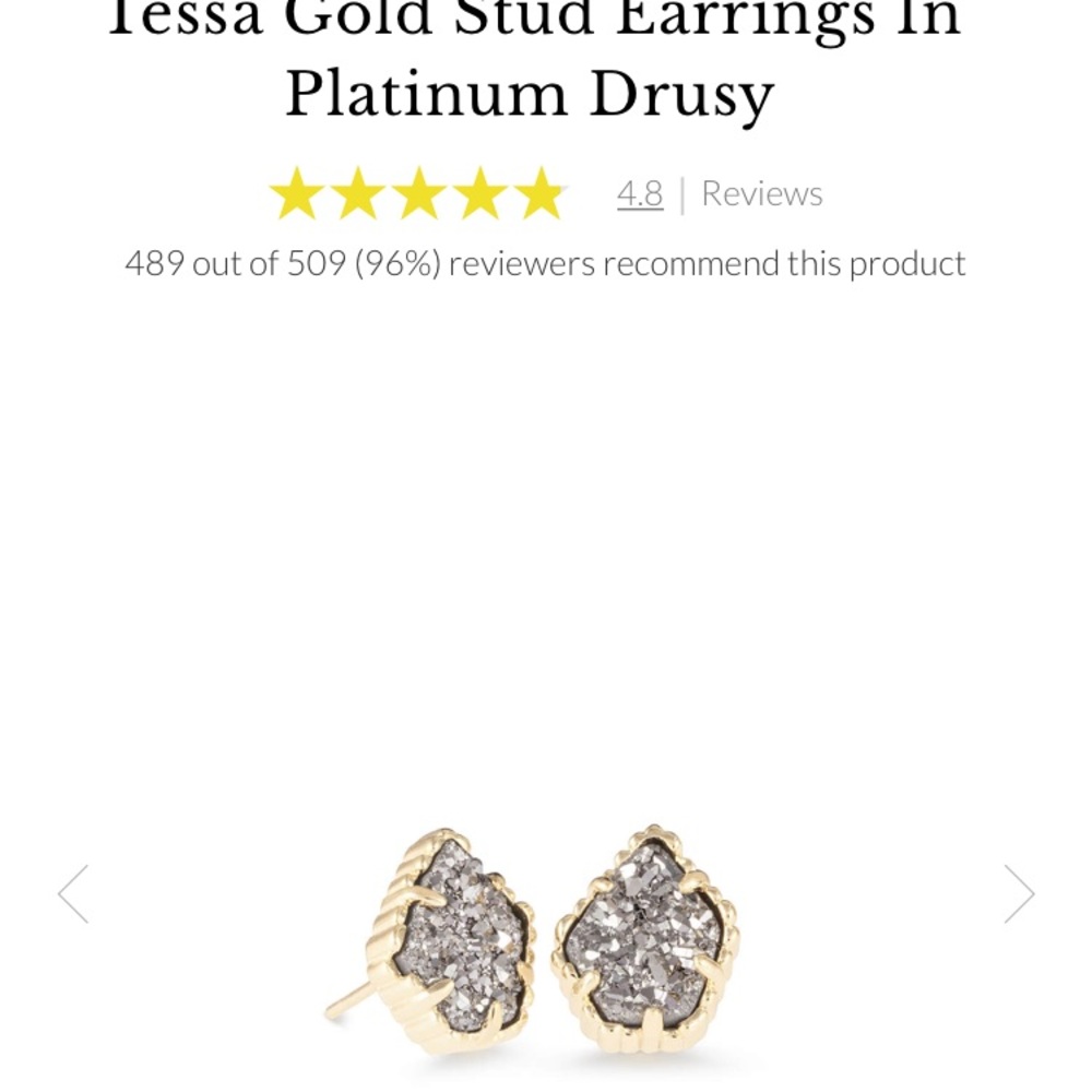 Kendra Scott Tessa studs in Platinum Druzy